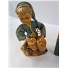 Image 3 : Oriental Themed Bookends, Wooden "drummer" and Masks in a Box