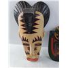 Image 2 : (2) Wooden Masks made in Indonesia