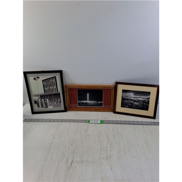 Pictures of a Dept Store, Gas Station and Drive In Cafe