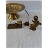 Image 4 : Brass Colored Dish and Brass Colored Animals with One Matchbox Holder