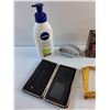 Image 2 : Clutch Bag, Nivea Body Milk, English Leather After Shave, Coasters, Resin Decoration and Misc