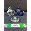Image 1 : (3) Perfume Bottle Decorations and Floral Resin Decor