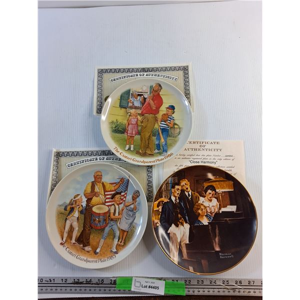 (3) Knowles Wall Decor Plates