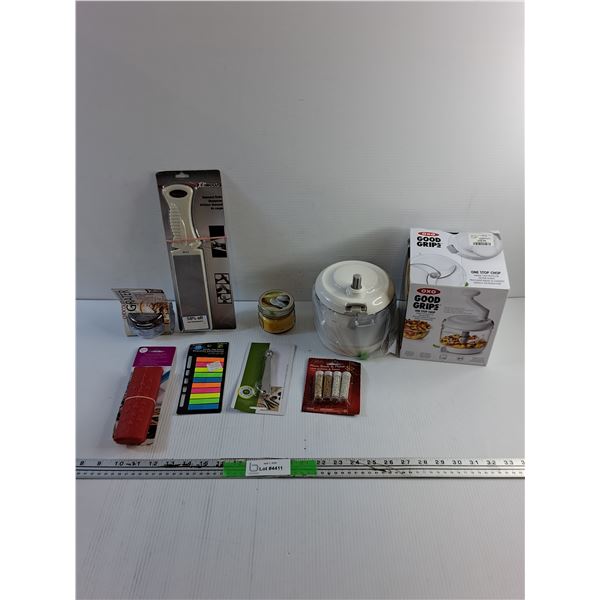 Diamond Knife Sharpener, Manual Food Processor, Grater, Pot Handle Holder and Misc