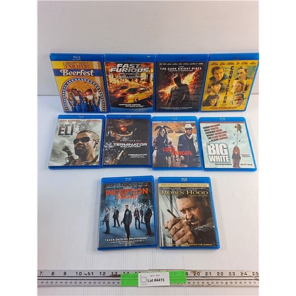 (10) Blu Ray Movies - Terminator, Fast and Furious and Robin Hood