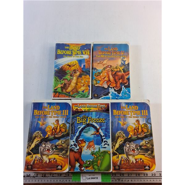 (5) The Land Before Time Cassette Movies