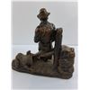 Image 2 : Plaster Cowboy Table Statue 13" Tall x 13" Length