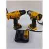 Image 2 : (2) DeWalt Cordless Drills with Charger - Tested, Power Bar - Untested - Bent Prong