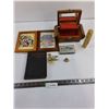 Image 1 : Vintage Jewelry Box, Jean Val Jean Book, Misc.