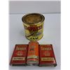 Image 2 : (4) Vintage Empty Tins (Empress Jams, Blue Ribbon, Seneca)