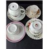 Image 2 : (4) Ceramic Teacups & Saucers