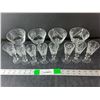 Image 1 : Crystal Lot- (4) Wine Glasses, (8) Liquer Glasses