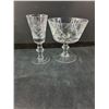 Image 2 : Crystal Lot- (4) Wine Glasses, (8) Liquer Glasses
