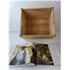 Image 3 : Cloth Storage Hanger, Penguin Book, Wood Storage Box 11" Tall x 16.25" Long x 14.75" Wide