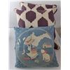 Image 2 : Large Plastic Bag 23" Tall x 24" Wide , (3) Throw Pillows