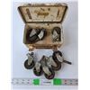 Image 1 : (8) Casters & Vintage First Aid Box
