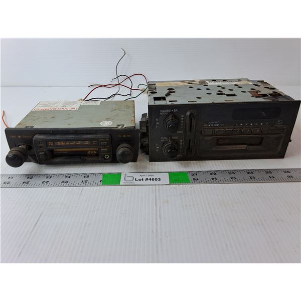 (2) Vintage Vehicle Radios/Cassette Players- As Is