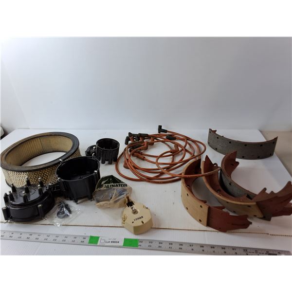 Spark Plug Wires, Brake Shoes, Round Air Filter, Misc.