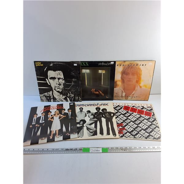 (6) Vinyl Records - Peter Gabriel, Blondie and Rod Stewart
