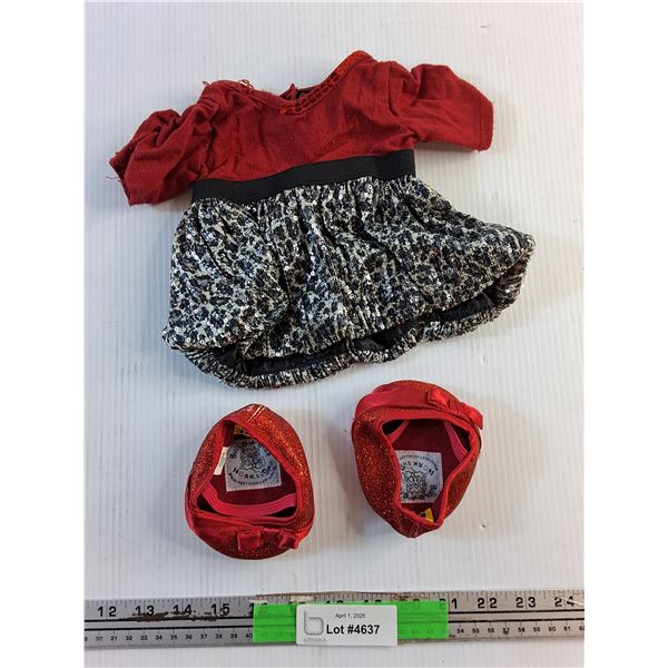 Build a Bear Dress and Shoes