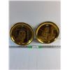 Image 1 : (2) Brass Plated Decorative Plates
