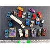 Image 1 : Pokemon Muk Trading Card and Various Die Cast Toy Cars