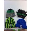 Image 1 : Saskatchewan Roughriders Gloves & Winter Tuques and Pabst Blue Ribbon Winter Hat