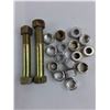 Image 2 : (2) 3/4" x 5" Bolts with (16) 3/4" Steel Hex Nuts