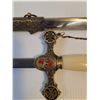Image 4 : Free Mason Knights Templar Ceremonial Sword & Scabbard - 37" Long