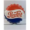 Image 1 : Vintage Pepsi-Cola Bottle Cap Metal Sign - 22.5" Diameter