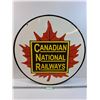 Image 1 : Canadian National Railways Doubled Sided Metal Sign - 30" Diameter
