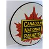Image 3 : Canadian National Railways Doubled Sided Metal Sign - 30" Diameter