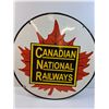 Image 4 : Canadian National Railways Doubled Sided Metal Sign - 30" Diameter