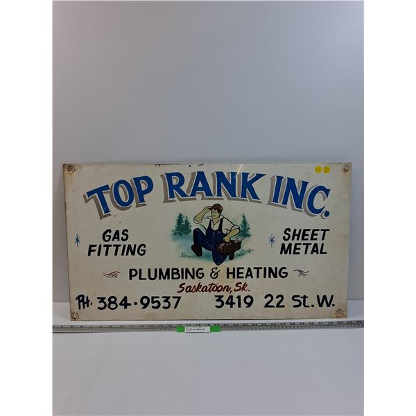 Top Rank Inc. Metal Sign  - 17" x 30"