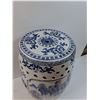 Image 2 : # Blue Delft Porcelain Stool - 19" x 12"