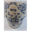 Image 3 : # Blue Delft Porcelain Stool - 19" x 12"