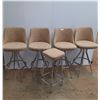 Image 1 : * (4) Vintage Upholstered Bar Chairs & Stool w/No Back - 42" x 19" x 19" - CANNOT SHIP