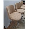 Image 2 : * (4) Vintage Upholstered Bar Chairs & Stool w/No Back - 42" x 19" x 19" - CANNOT SHIP