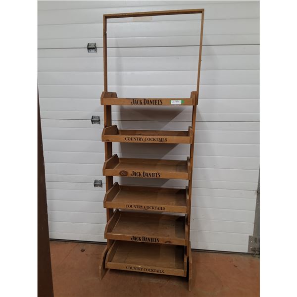 * Jack Daniel's Wood Display Shelving Unit - 80" x 20.5"  x 16" - CANNOT SHIP