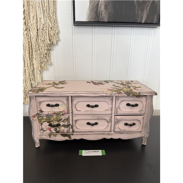 Custom Refinished Jewelry Box by "Rebel Restorations" - 17" x 7" x 8.5"