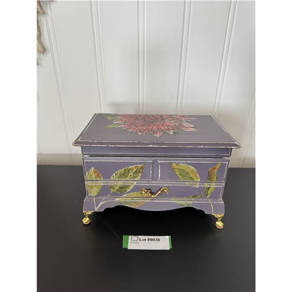 Custom Refinished Musical Jewelry Box by "Rebel Restorations" - 6" x 6" x 10"