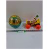 Image 1 : (2) Vintage Fisher Price Toys: Jalopy & Roly Poly Chime Ball