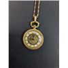 Image 2 : Vintage Pocket Watch - Elgin Gold Tone w/Chain - As Is
