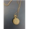 Image 4 : Vintage Pocket Watch - Elgin Gold Tone w/Chain - As Is