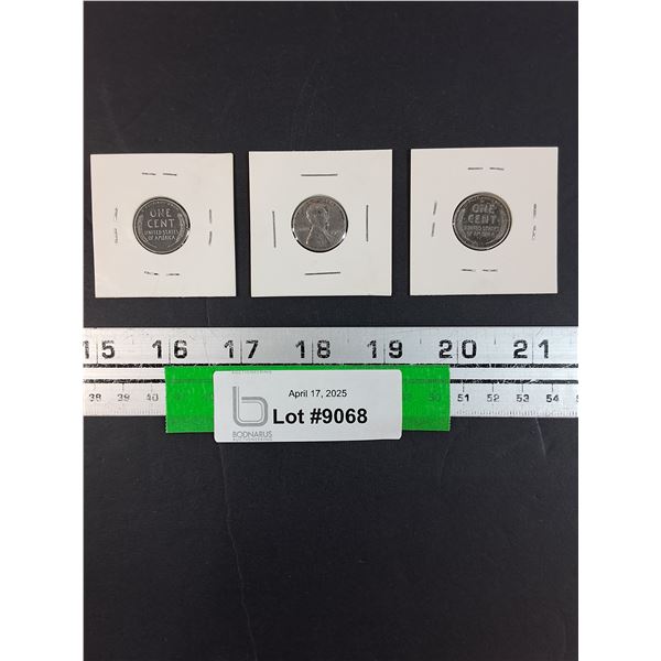 (3) United States Steel Pennies - 1943