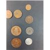Image 3 : (12) Coins: Coronation Commemorative, Canadian Nickel, Pence, Franc, Misc