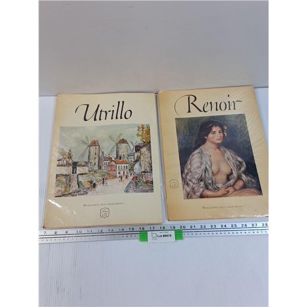 (2) Renoir & Utrillo Art Prints Books - 10" x 15"