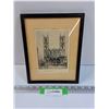 Image 1 : Notre Dame of Montreal, Canada Print of Edward J. Chevy in Frame - 8" x 10"