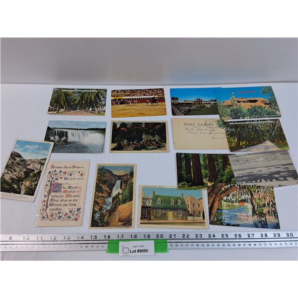 (13) Vintage American Postcards - Assorted