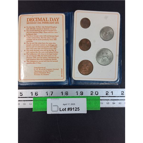 British Decimal Day Coin Set - 1968 & 1971